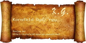 Kornfeld György névjegykártya