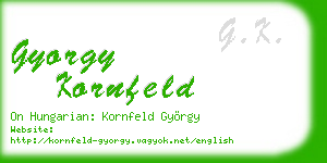 gyorgy kornfeld business card
